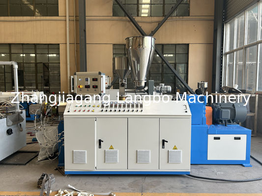 calidad  Conical Double Twin Screw Plastic Baseboard Extrusion PVC Skirting Profiles Extruder Production Line Making Machine Fábrica