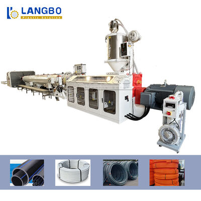 calidad  Natural Gas Pe Pipe Production Line , Single Screw Extruder Hdpe Pipe Machine Fábrica