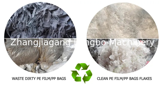 Película plástica inútil/bolsos del PE PP que reciclan la máquina 380V 14m m