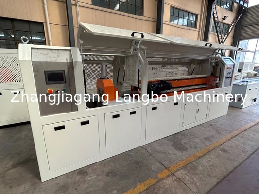 Máquina de fabricación de tiras de etiquetas de PVC y línea de extrusión de perfiles con ancho uniforme extrusor de tornillo doble cónico de borde liso
