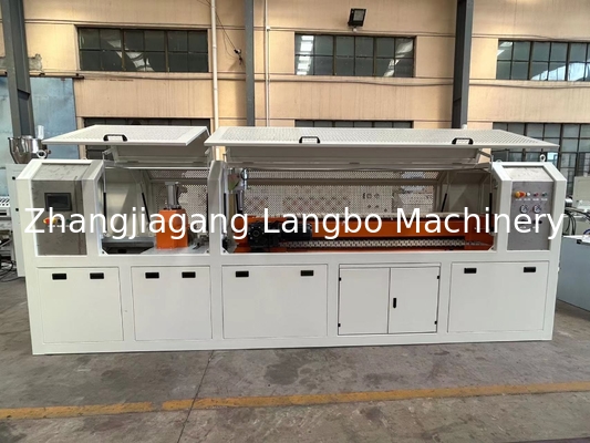 Máquina de fabricación de perfiles de esquina de PVC con dos pistas independientes y 55 kW de potencia del motor