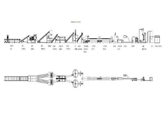 Machacando el plástico inútil que recicla la máquina 600 de la granulación - capacidad grande 3000kg/H