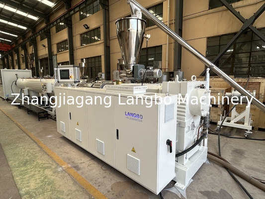 Línea de extrusión de tubos de PVC de 50-200 mm con estructura y estabilidad sólidas