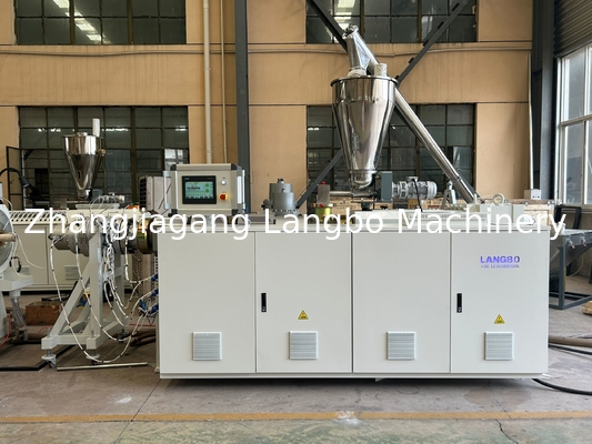 Línea de extrusión de conductos eléctricos de PVC de doble hebra de 20-63 mm con alta capacidad de salida