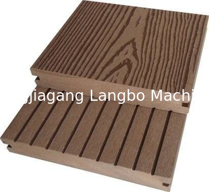 Máquina de WPC madera plástico composite cubierta hueca de cubierta sólida piso de cubierta Post perfil composite línea de producción de extrusión de ferrocarril
