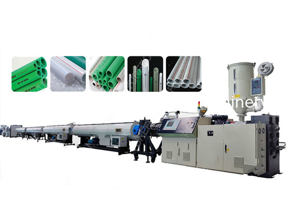 Línea de producción de extrusión de tubos PPR de tornillo único Máquina de extrusión de extrusores de plástico Máquina de extrusión de tubos de fibra de vidrio PPR