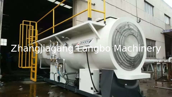 Línea de producción de tuberías de plástico de doble tornillo extrusora/máquina de extrusión de doble salida 150kg-220kg