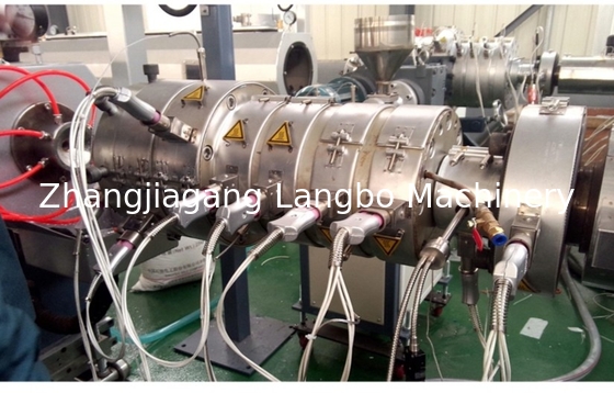 Línea de producción de tuberías de plástico de doble tornillo extrusora/máquina de extrusión de doble salida 150kg-220kg