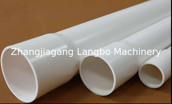 Línea de extrusión de gas de agua para tuberías de PVC de doble extrusión única de plástico
