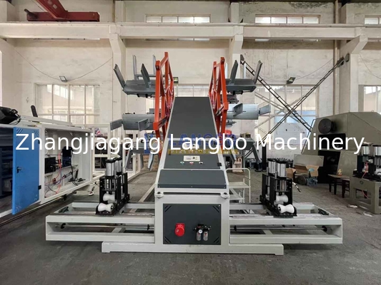 Máquina de enrollamiento de tubos de plástico HDPE de doble estación con cinta automática para extrusores de tubos de PE