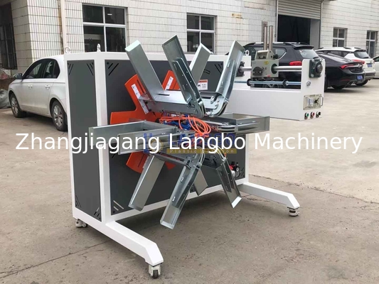 Máquina de enrollamiento de tubos de plástico HDPE de doble estación con cinta automática para extrusores de tubos de PE