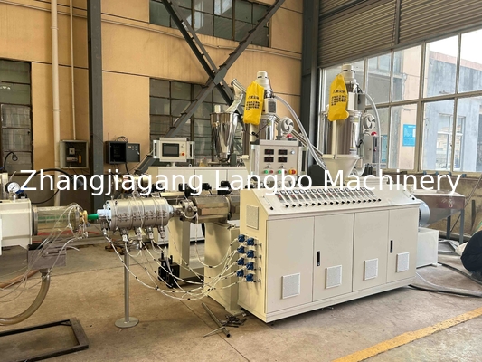 Máquina de fabricación de tuberías de plástico Línea de producción de extrusión de tuberías de gas Máquina de extrusión de tuberías de agua PPR