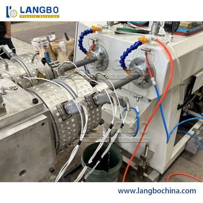 Máquina automática de tuberías de PVC de doble tornillo, línea de producción de mangueras de PVC