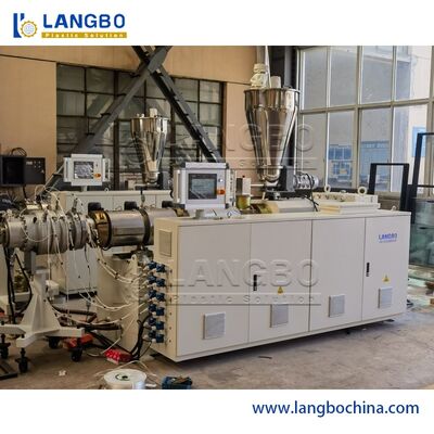 Extrusor de tornillo doble cónico totalmente automático