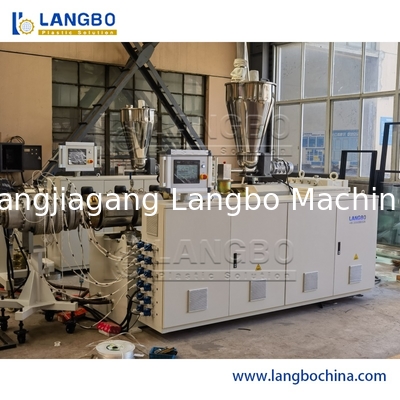 Tubo del PVC que hace la máquina, extrusor del tubo del PVC, extrusor de tornillo gemelo cónico