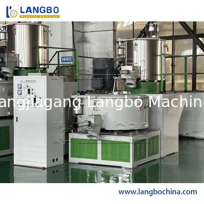 Máquina de mezcla de mezcladores de PVC para la industria del plástico   Extrusora con transmisión automática de dosificación de alimentación para línea de piso de Spc