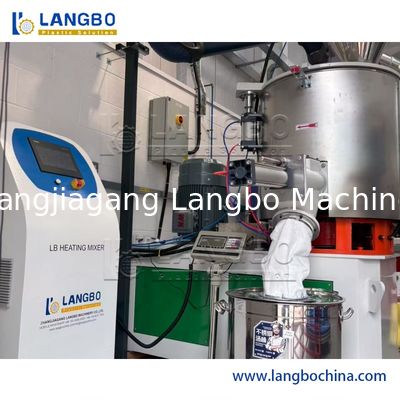 Máquina de mezcla de mezcladores de PVC para la industria del plástico   Extrusora con transmisión automática de dosificación de alimentación para línea de piso de Spc