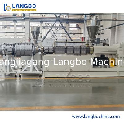 Máquina de extrusión de tuberías de PVC ISO 80/156 Extrusora de tornillo doble cónico