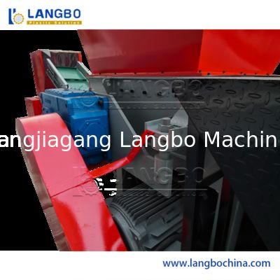 Máquina trituradora de residuos sólidos de plástico y papel de doble eje para trabajo pesado, trituradora de láminas duras de PP/Pet para la industria del tratamiento de residuos