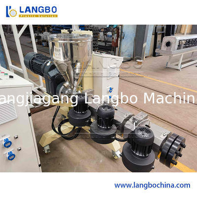 Línea de producción de extrusión de tubos de suministro de agua, gas y petróleo de plástico PE HDPE PPR Máquina de extrusión de tornillo único