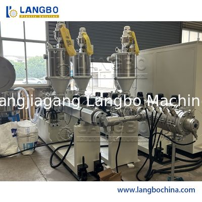 Cadena de producción del tubo de Ppr de la protuberancia del Co del PE 350kgs/tubo multi de la capa de H