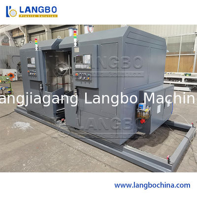 Máquina de roscado de tuberías de PVC con sistema de control CNC/PLC de 16 a 160 mm de alcance y centralización y alimentación automáticas