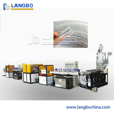 PVC de nylon trenzado tubo de manguera 16-32mm extrusora plástico PVC suave manguera de jardín fabricación de tubo de agua máquina de fabricación