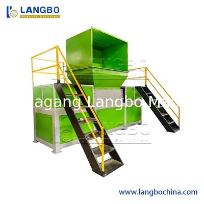 Residuos de plástico chatarra de metal contrachapado paleta de madera de plástico PP HDPE LDPE PVC trozos de residuos de tubería reciclado máquina trituradora de eje único