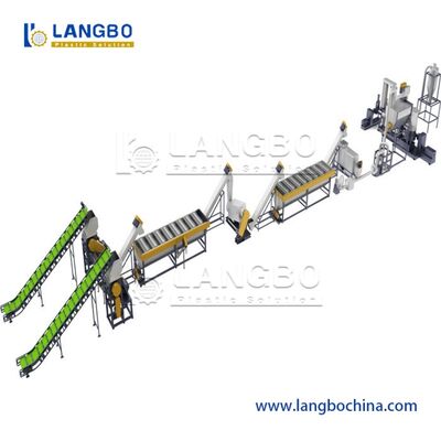 Máquina peletizadora para reciclaje de plástico residual triturado