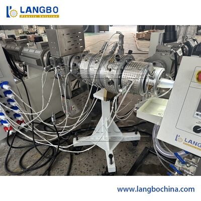 Línea de poco ruido 3 fabricación de la protuberancia del tubo de 20-63m m PPR del tubo de la fibra de vidrio de la capa PPR