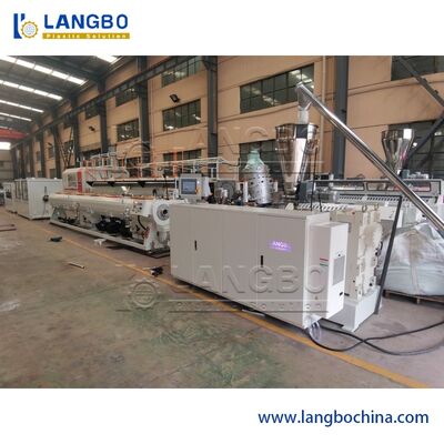 Máquina de extrusión de tuberías de PVC de alta velocidad para tuberías de suministro de agua con doble tornillo y diseño de barril