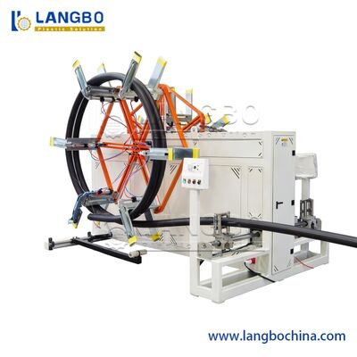 Línea de la protuberancia del tubo del certificado PE del ISO con proceso de la calibración/de enfriamiento