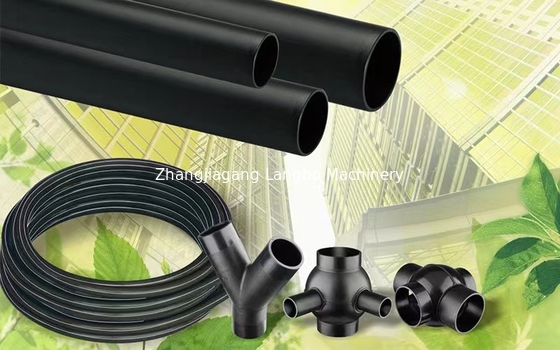 Línea de fabricación de tuberías de PE HDPE Máquina de extrusión de plástico Voltado 380V 50HZ 3 fases