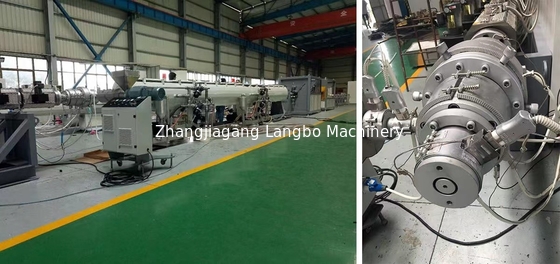 Máquina de extrusión de plástico de tubos de PE de tornillo único