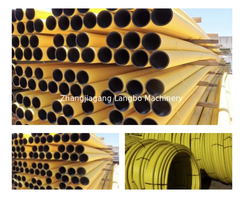 Producción de tuberías de plástico PE HDPE máquina de extrusión para tuberías de drenaje de suministro de agua de gas