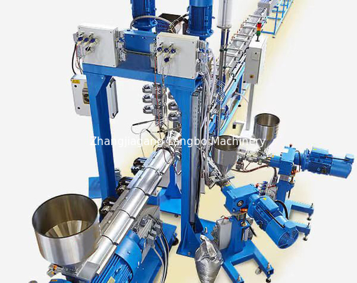 Cadena de producción del tubo de Ppr de la protuberancia del Co del PE 350kgs/tubo multi de la capa de H