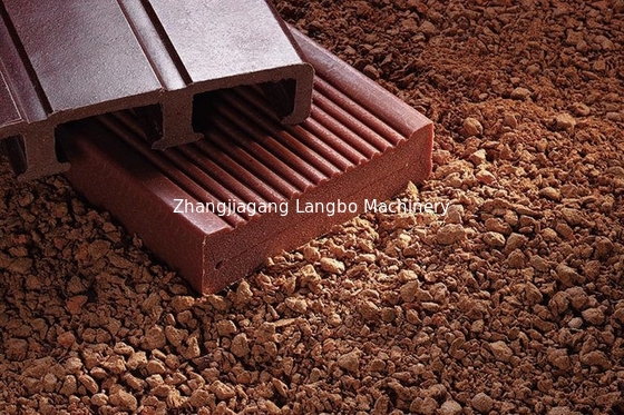 Línea al aire libre tablero sólido de la protuberancia del perfil del jardín WPC del Decking
